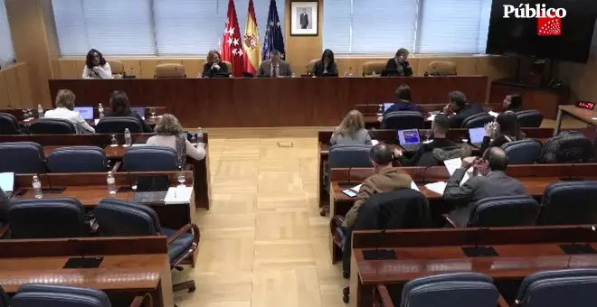 Tensión en la Asamblea de Madrid cuando Carmen López, de Marea de Residencias, recordaba al Gobierno de Ayuso  su gestión