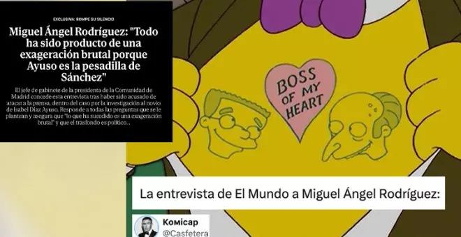 "Un admirador, un amigo, un esclavo, un siervo": críticas a la entrevista de 'El Mundo' a Miguel Ángel Rodríguez