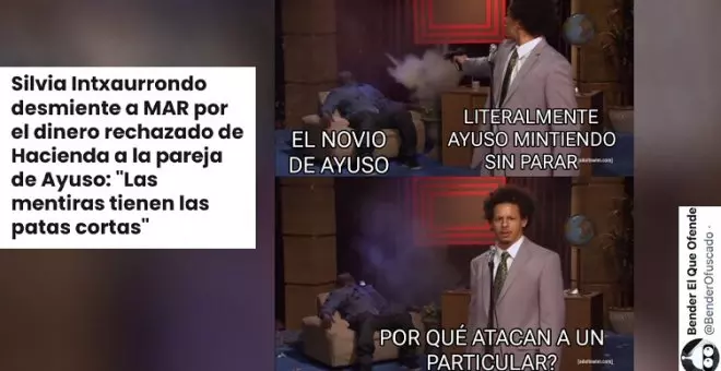 La última artimaña de Ayuso sobre su pareja y Hacienda explicada en tuits: "Olía a chufla de lejos"