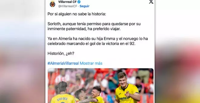 El Villarreal alardea de que un jugador se perdió el nacimiento de su hija por un partido: "¿En serio presumen de esto?"