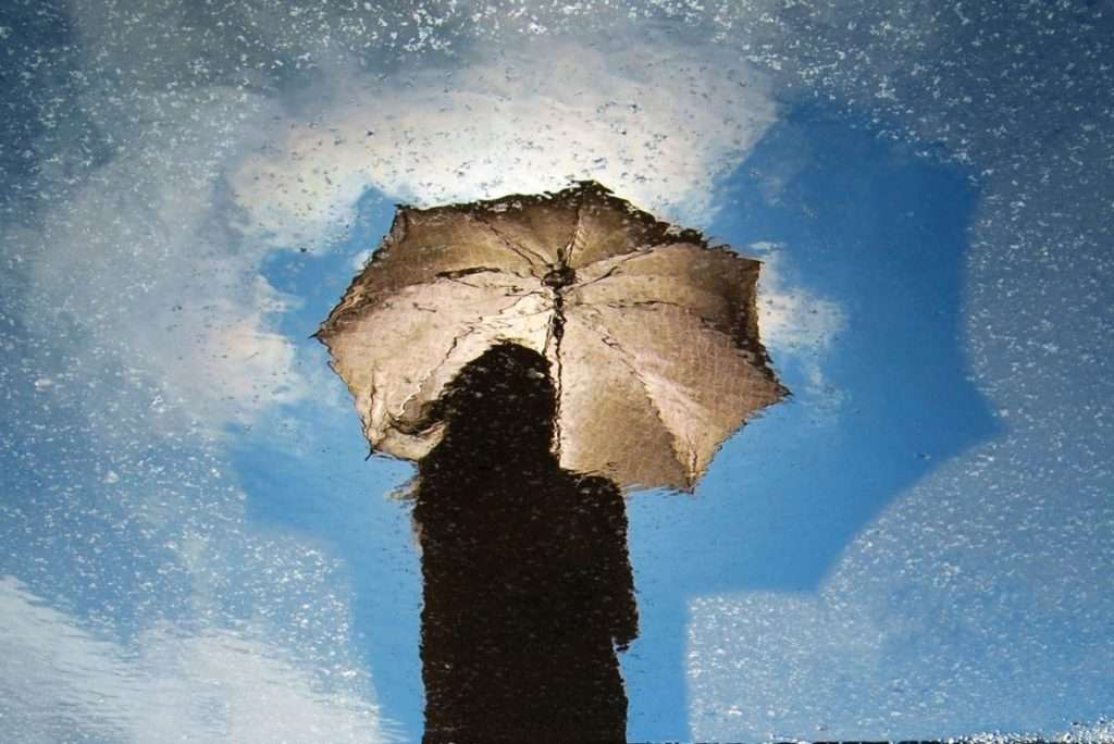 Test de la persona bajo la lluvia