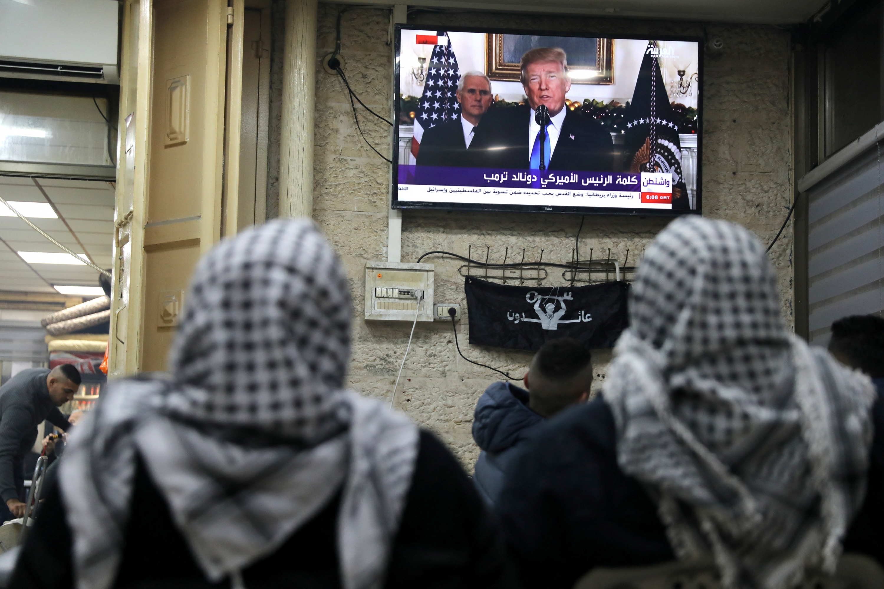 Trump anunciando que reconocerá Jerusalén como al capital de Palestina