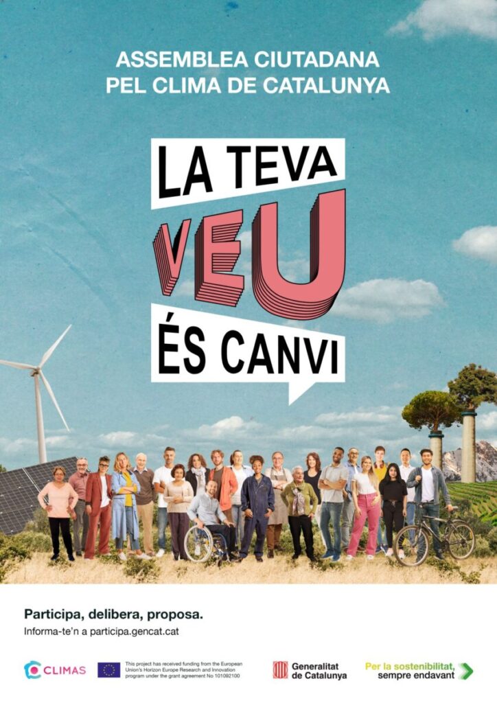 Imatge del rodatge de l'espot de la campanya per incentivar la participació en l’Assemblea Ciutadana pel Clima de Catalunya.