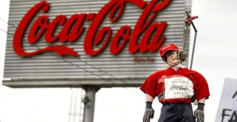 Imagen de la manifestación contra el cierre de la planta de Coca-Cola en Alicante, el pasado 1 de febrero.