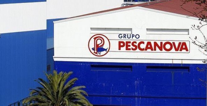 Detalle de la dede de la multinacional Pescanova en Renondela, cerca de Vigo.