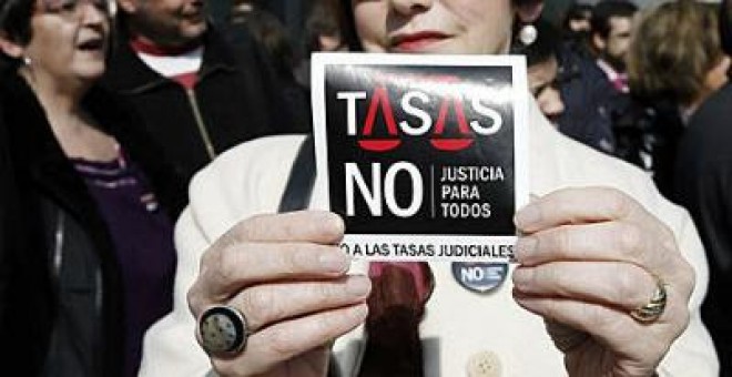 Protesta contra las tasas judiciales. -EFE