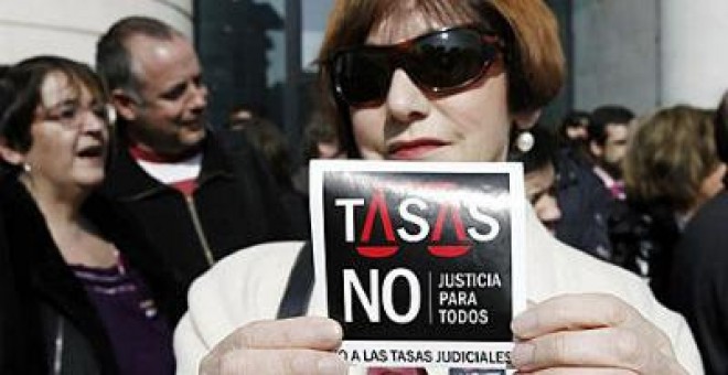 Protesta contra las tasas judiciales. -EFE