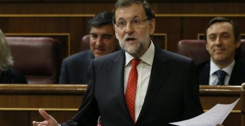El presidente del Gobierno, Mariano Rajoy, durante una de sus intervenciones en la sesión de control al Gobierno. /Fernando Alvarado (EFE)