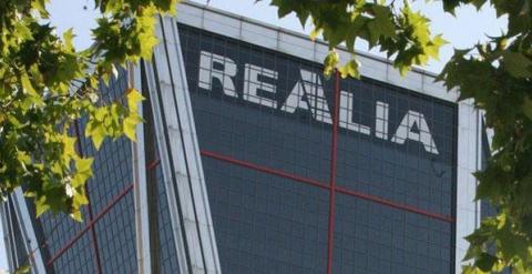 Detalle de la sede de Realia, en una de las Torres Kio de Madrid.  EFE