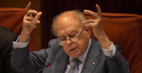 Jordi Pujol durante su comparecencia hace unos meses en el Parlament de Catalunya. /EFE