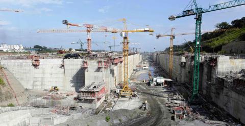 Vista de las obras de ampliación del Canal de Panamá. REUTERS