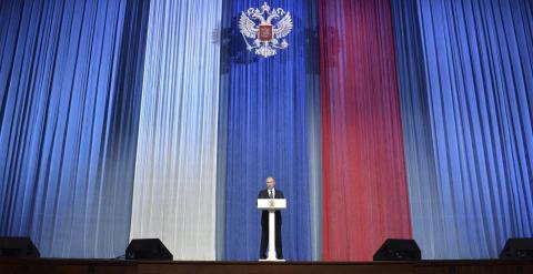 El presidente de Rusia, Vladimir Putin, en un acto de homenaje al servicio de seguridad en el Palacio del Kremlin. REUTERS / Alexei Druzhinin