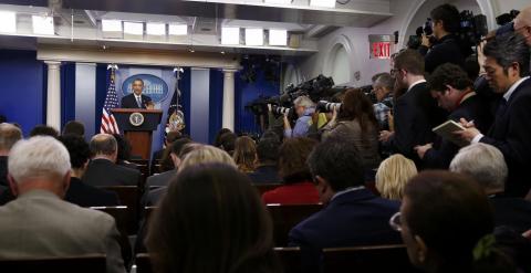 El presidente de EEUU, Barack Obama, en la rueda de prensa en la Casa Blanca tras el ciberataque contra Sony Pictures. REUTERS/Larry Downing