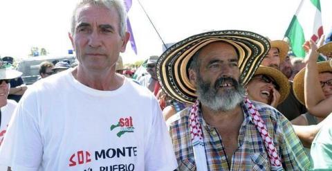 El exalcalde de Marinaleda Sánchez Gordillo y Diego Cañamero. EFE