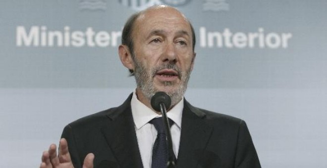 El ministro del Interior, Alfredo Pérez Rubalcaba.