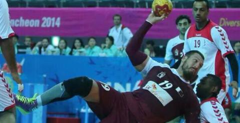 Borja Fernández, en un partido con Qatar.