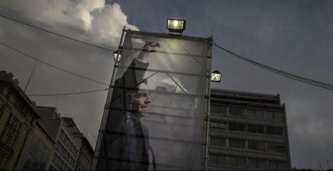 Un cartel de Tsipras en el centro de Atenas. - CLEMENTE BERNAD
