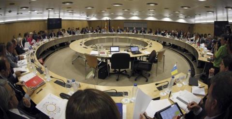 Vista de la reunión de Hacienda con las autonomías en el Consejo de Política Fiscal y Financiera. EFE