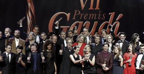 Galardonados en la gala de entrega de los VII Premios Gaudí de Cine. /EFE