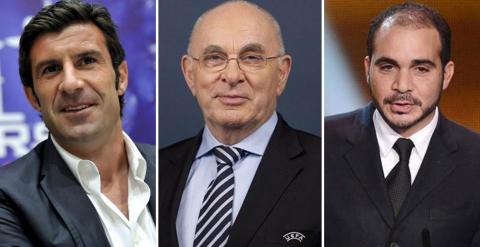 Figo, Van Praag y Al Hussein.