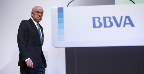 El presidente del BBVA, Francisco Gonzalez, poco antes de la presentación de los resultados del banco en 2014. REUTERS/Andrea Comas