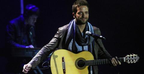 Pablo Alborán durante un concierto.