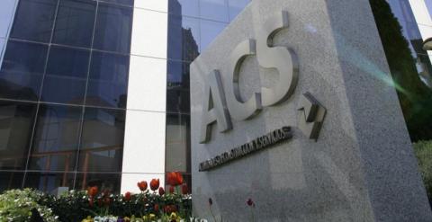 Detalle de la sede de ACS, en Madrid.