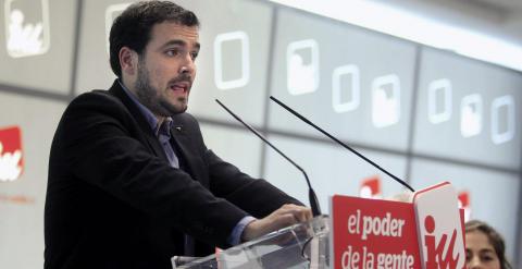 El  candidato de Izquierda Unida a las elecciones generales, Alberto Garzón, interviene ante el Consejo Político de la federación. EFE/Víctor Lerena