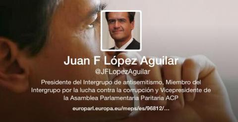 Cabecera del perfil de twitter de López Aguilar