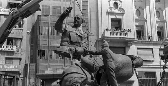 Estatua de Franco en Valencia. EFE