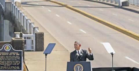 Barack Obama durante su discurso de este sábado.- EFE