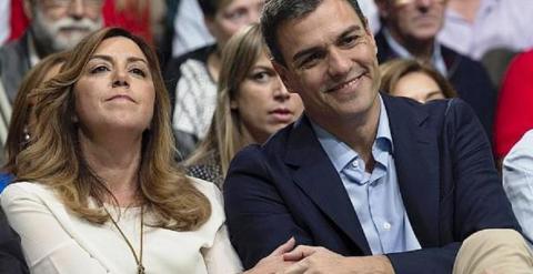 El secretario general del PSOE, Pedro Sánchez, y la lideresa del PSOE-A, Susana Díaz, en una imagen de archivo. EFE