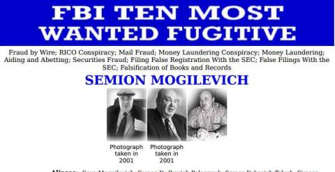 Cartel del FBI de búsqueda de Semion Mogilevich