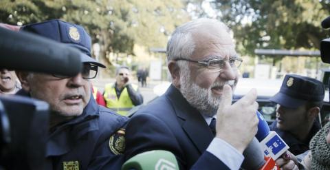 El expresidente de las Corts valencianas, Juan Cotino, en una comparecencia en la Audiencia Nacional. EFE