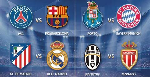 Cruces de cuartos de final de la Champions League.