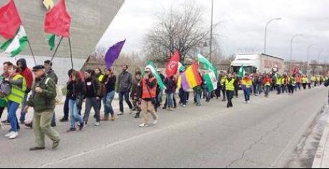 Las columnas de Cataluña, en su ruta hacia Madrid para apoyar las Marchas de la Dignidad./ Twitter Marchas de la Dignidad