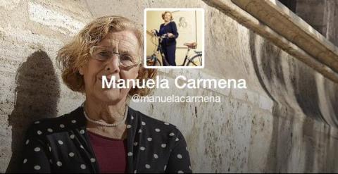 Imagen del perfil de Manuela Carmena en Twitter.