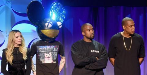 Madonna, Daft Punk, Kanye West y Jay-Z en la presentación de Tidal