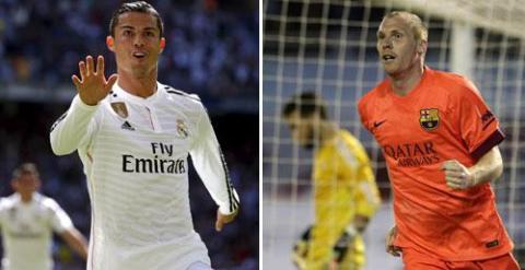 Cristiano y Mathieu celebran ayer sus respectivos goles. REUTERS / EFE