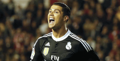 Cristiano Ronaldo celebra el primer gol del Real Madrid. / EFE