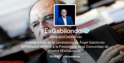 Perfil de Twitter del equipo de Ángel Gabilondo