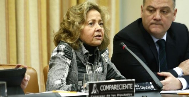 La fiscal general del Estado, Consuelo Madrigal, en una comparecencia parlamentaria. E.P.