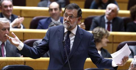 Foto de archivo de Mariano Rajoy en el Senado. / EFE