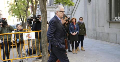 El exinterventor de la Junta de Andalucía Manuel Gómez Martínez, a su llegada al Tribunal Supremo. EFE/Chema Moya