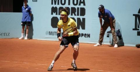 David Ferrer en la Caja Mágica.