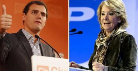 Albert Rivera y Esperanza Aguirre.