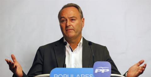 El candidato del PP a la presidencia de la Generalitat, Alberto Fabra. EFE/Juan Carlos Cárdenas