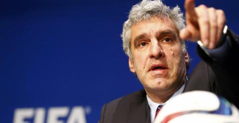 El director de comunicaciones de la FIFA, Walter De Gregorio, durante su rueda de prensa. /REUTERS