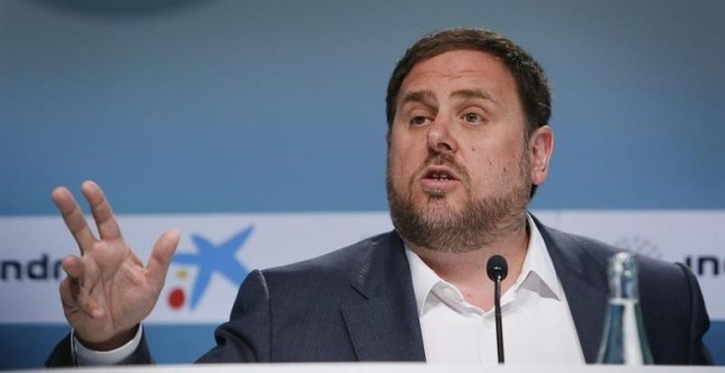 Oriol Junqueras ante el Círculo de Economía