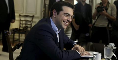 Alexis Tsipras durante una reunión con el ministro iraní de Exteriores la semana pasada. REUTERS